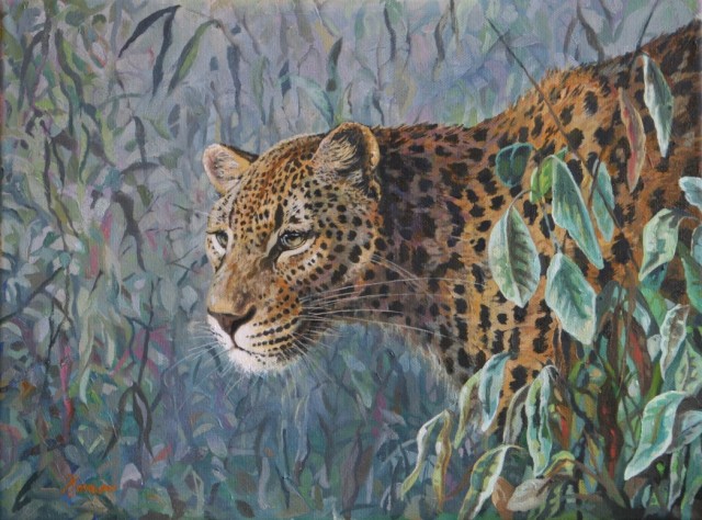 Painting of an African Leopard 