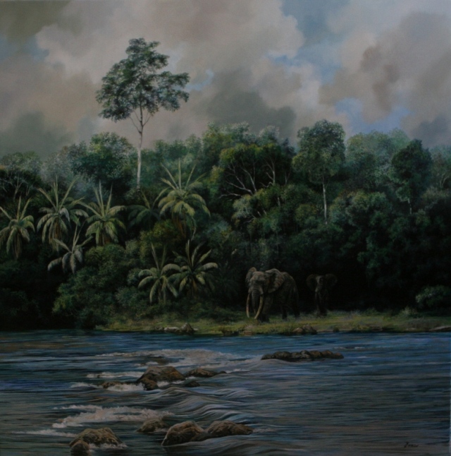 Painting of African Bush Elephant